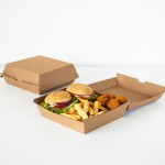 ΚΟΥΤΙ  ΦΑΓΗΤΟΥ ΧΑΡΤΙΝΟ ΚΡΑΦΤ DINNER BOX (17,5x16x5x7,5cm) - DURA SERIES FSC 100τεμ.