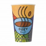 Xάρτινα Ποτήρια Μονού Τοιχώματος 16oz Cozy Cup