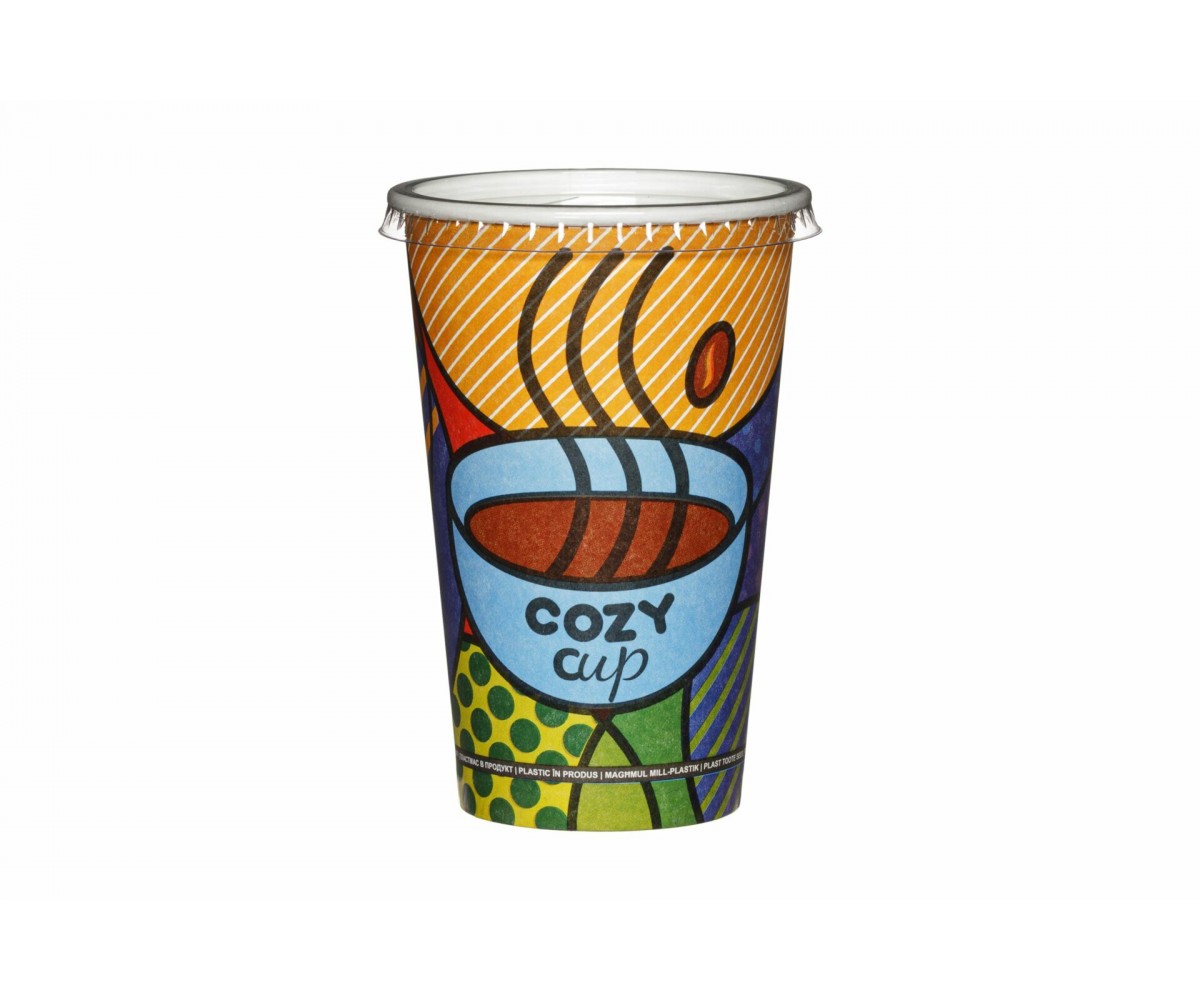 Xάρτινα Ποτήρια Μονού Τοιχώματος 16oz Cozy Cup