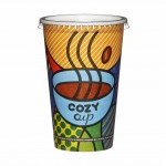 Xάρτινα Ποτήρια Μονού Τοιχώματος 16oz Cozy Cup