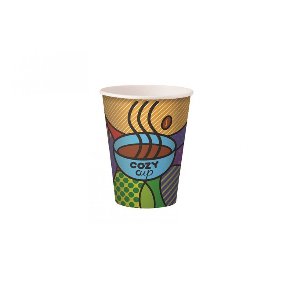 Xάρτινα Ποτήρια Μονού Τοιχώματος 12oz 90mm Cozy Cup