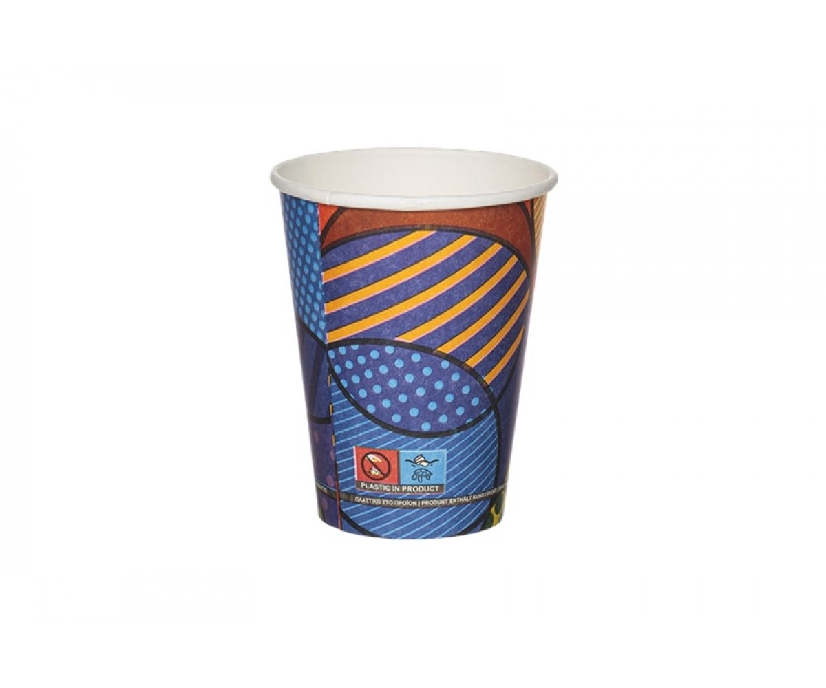 Xάρτινα Ποτήρια Μονού Τοιχώματος 12oz 90mm Cozy Cup