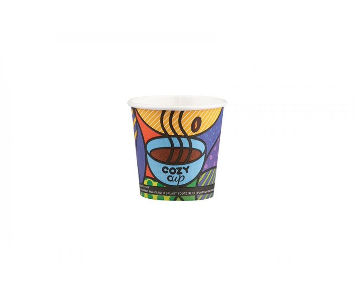 Xάρτινα Ποτήρια Μονού Τοιχώματος 4oz Cozy Cup